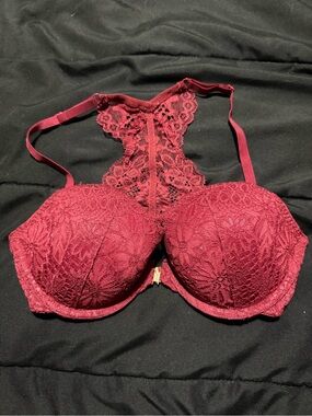 Auden Lace Racerback Push-Up Bra - Wine